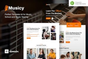 Musicy ? Music School Elementor Template Kit