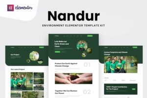 Nandur - Enviromental Elementor Template Kit