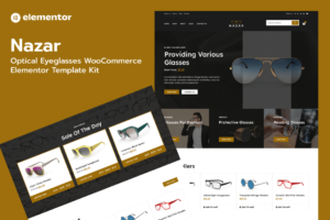 Nazar - Optical Eyewear WooCommerce Store Elementor Pro Template Kit