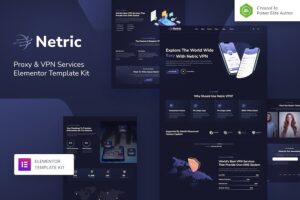 Netric ? Proxy & VPN Services Elementor Template Kit