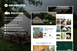 Nomora - Glamping & Adventure Elementor Template Kit