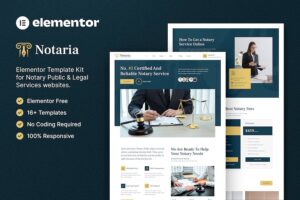 Notaria ? Notary Public & Legal Services Elementor Template Kit