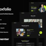 Noxfolio - Personal Portfolio Resume Elementor Template Kit