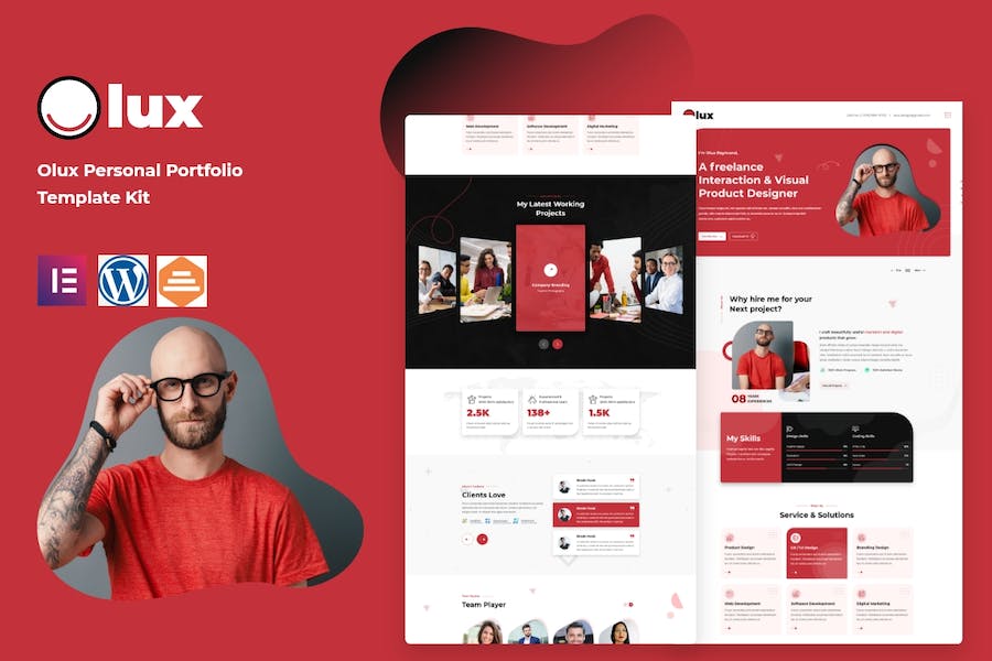 Olux ? Creative Personal CV & Resume Portfolio Template Kit