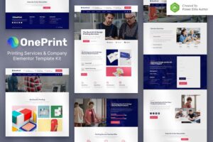 OnePrint ? Printing Services Company Elementor Template Kit