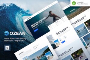 Ozean ? Water Sports & Surfing Elementor Template Kit