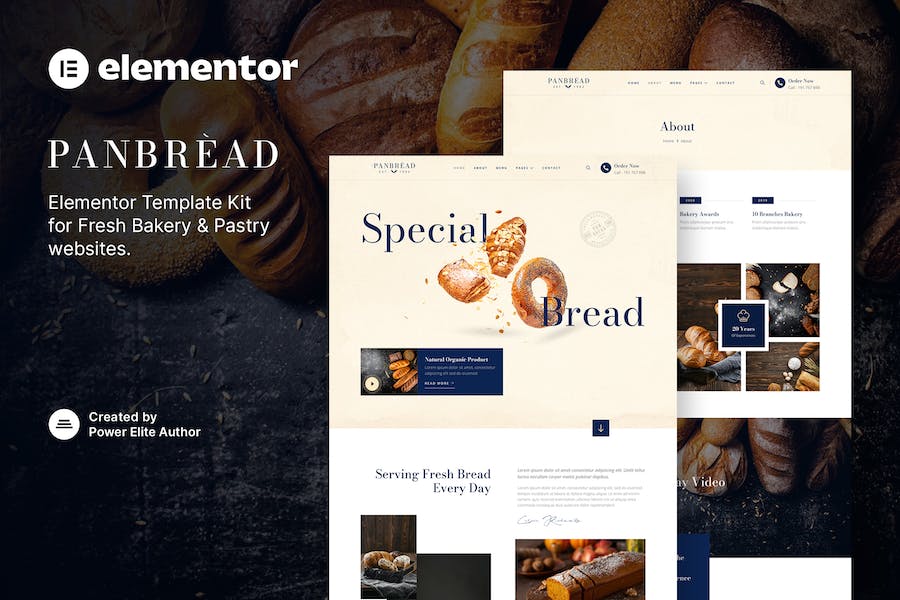 Panbread ? Fresh Bakery & Pastry Elementor Template Kit