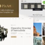 Pixart ? Arts & Crafts Exhibition Elementor Template Kit