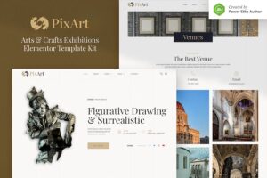 Pixart ? Arts & Crafts Exhibition Elementor Template Kit