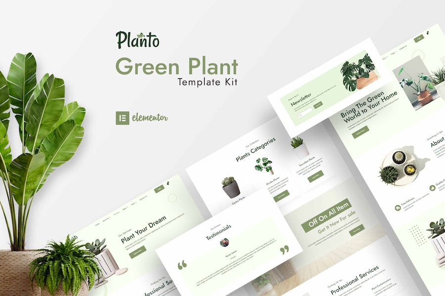 Planto - Green Elementor Template Kit