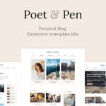 Poet & Pen - Personal Blog Elementor Template Kit