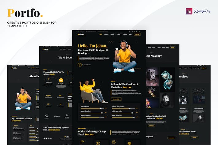 Portfo - Creative Portfolio Elementor Template Kit
