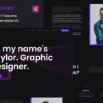 Portohero - Personal Portfolio & CV Elementor Template Kit
