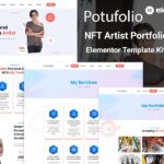 Potufolio - NFT Artist Portfolio Elementor Template Kit