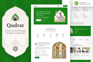 Qudrat ? Islamic Center & Mosque Elementor Template Kit