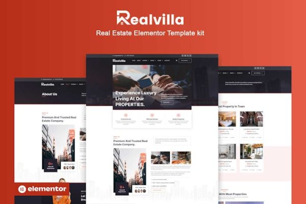 Realvilla - Real Estate Elementor Pro Template Kit