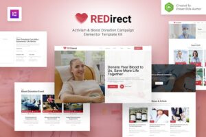 Redirect ? Blood Donation Campaign & Activism Elementor Template Kit
