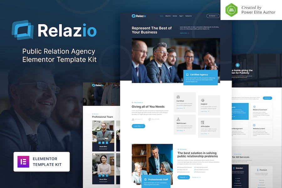 Relazio ? Public Relation Agency Elementor Template Kit