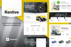 Rentive ? Car Rental & Auto Dealer Elementor Template Kit