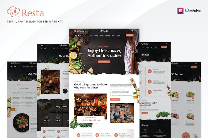 Resta ? Restaurant Elementor Template Kit