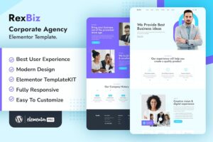 Rexbiz ? Corporate Agency Elementor Template Kit