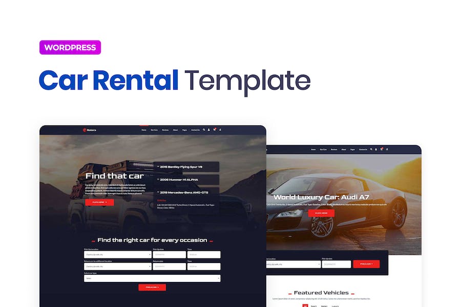 Rotors ? Car Rental Elementor Template Kit