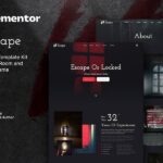 Scape ? Real-Life Escape Room Game Elementor Template Kit