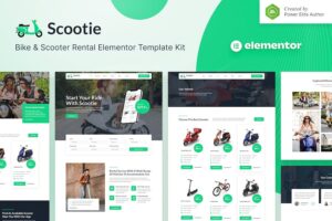 Scootie ? Bike & Scooter Rental Elementor Template Kit