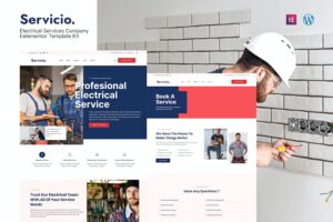 Servicio - Electrician & Electrical Services Template Kit