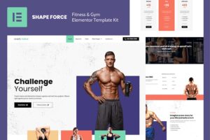Shape Force - Fitness & Gym Elementor Template Kit