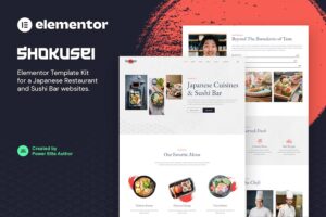 Shokusei ? Japanese Restaurant & Sushi Bar Elementor Template Kit