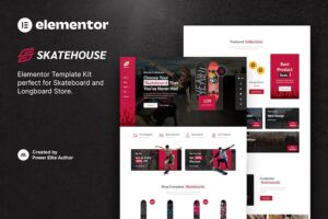 Skatehouse ? Skateboard & Extreme Sport Shop Elementor Template Kit