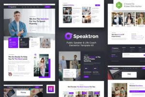 Speaktron ? Public Speaker & Life Coach Elementor Template Kit