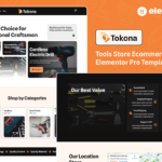 Tokona - Tools Store Ecommerce Elementor Pro Template Kit