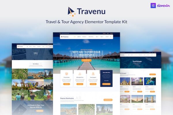 Travenu ? Travel & Tour Agency Elementor Template Kit