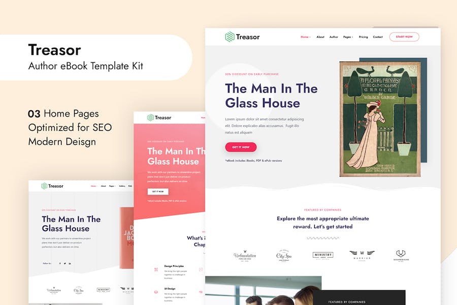 Treasor - Author eBook Elementor Template Kit