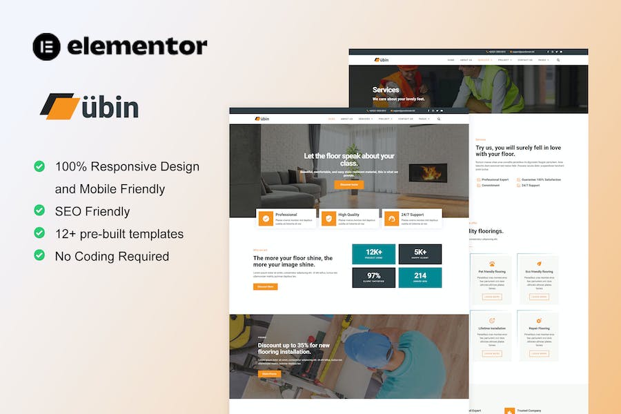 Ubin - Flooring Service Elementor Template Kit