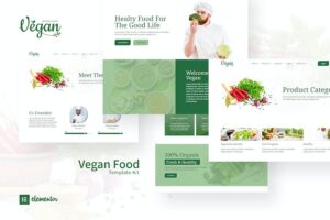 Vegan Restaurant Elementor Template Kit