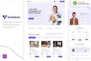 Verbalizer ? Language Courses & Learning Center Elementor Template Kit