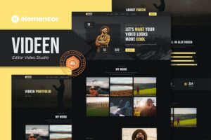 Videen - Video Editor Studio Elementor Template Kit