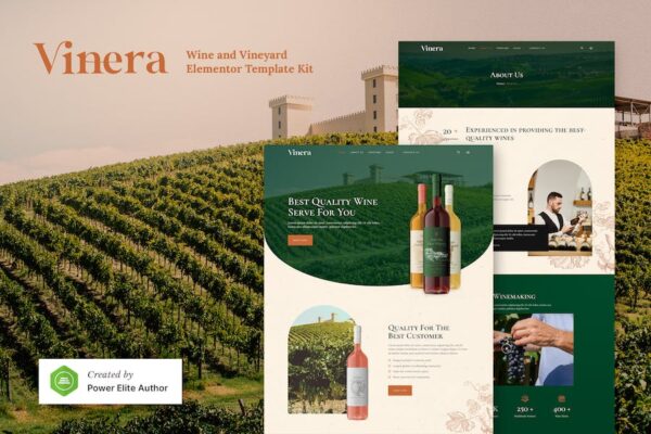 Vinera ? Wine & Vineyard Elementor Template Kit