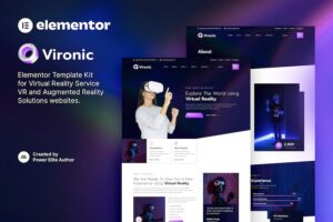 Vironic ? Augmented & Virtual Reality Services Elementor Template Kit