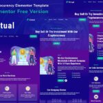 Virtual - Cryptocurency Blockchain & Bitcoin Elementor Template Kit