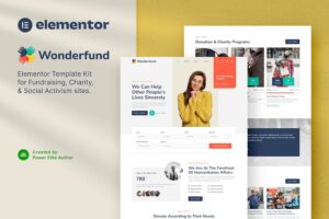 Wonderfund ? Fundraising & Charity Elementor Template Kit