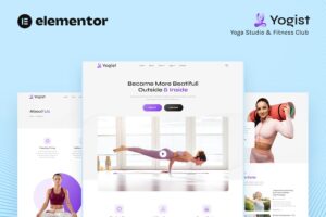 Yogist ? Yoga Studio & Fitness Club Elementor Template Kit