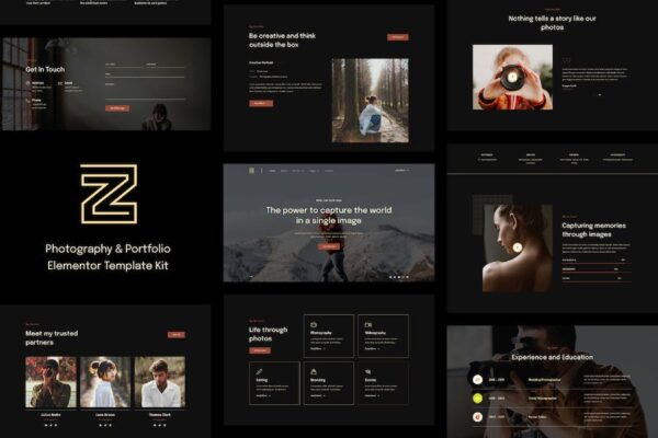 Zenin - Photography & Portfolio Elementor Template Kit