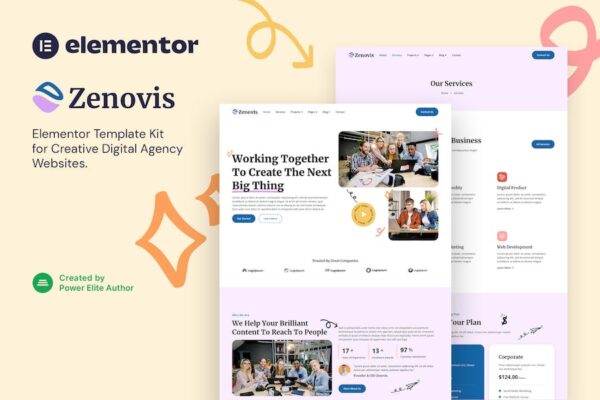 Zenovis ? Creative Digital Agency Elementor Template Kit