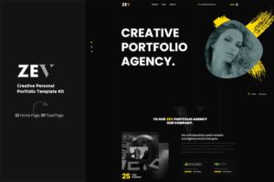 Zev - Creative Personal Portfolio Template Kit