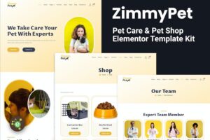 ZimmyPet - Pet Care & Store Elementor Template Kit