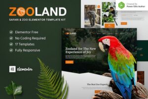 Zooland ? Safari & Zoo Elementor Template Kit